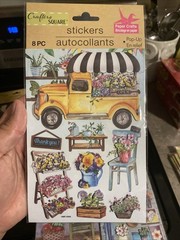 Crafters Square Flower Stickers Some Pop-up Assorted 6 Pkg. Lot