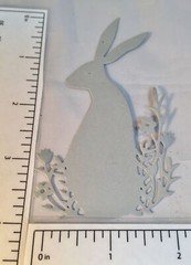Easter Die Cuts * Midnight Hare * 10 Sets * White or Gray Cardstock * Cute!