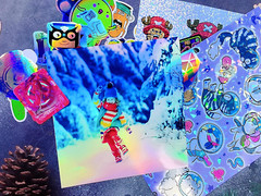 20 Sheets Holographic Printable Sticker Paper 8.5X 11 Inch Waterproof Sticker Pa