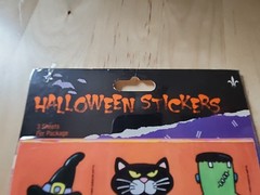 Vintage 80’s Gibson Halloween Creatures Sticker Sheet Rare