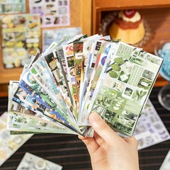 20 Pcs Die cut Stickers book Retro Cartoon Decorative handmade Scrapbooking