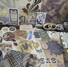 Lot Junk Journal Kit Paper Stickers Tickets Tags Labels Ephemera Cards Tags Book
