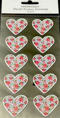 HEARTS FLORAL✨20✨STICKERS✨🤍🌸🤍✨7” X 4”✨FANCY✨1 1/2” X 1 1/4”✨each one☝️💫