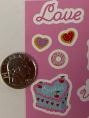 VALENTINES’S CAKE Stickers (24pc)Holiday•Candy•Hearts •Donut•Cookies•Sweets•