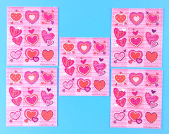 Carson Dellosa Pattern Hearts Mini Sticker Sheets Lot Of 5