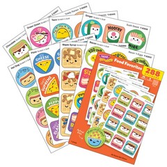 TREND Scratch ‘N Sniff Food Favorites – 288ct Scented Stickers, 8 Scents, Retro