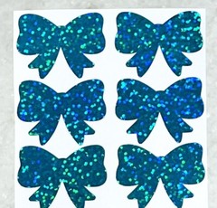 Holographic Sparkle Cute Bow Stickers! ~ Custom Size & Color