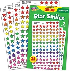 T-46917 Star Smiles superShapes Stickers Value Pack 2500/Pack