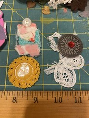 Unique Handmade Ephemera, Scrapbook,Junk Journal,tag,embellishment Mixed Media