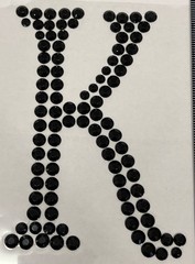 Recollections Halloween Bling Rhinestone Gem Embellishment Letter K 422448