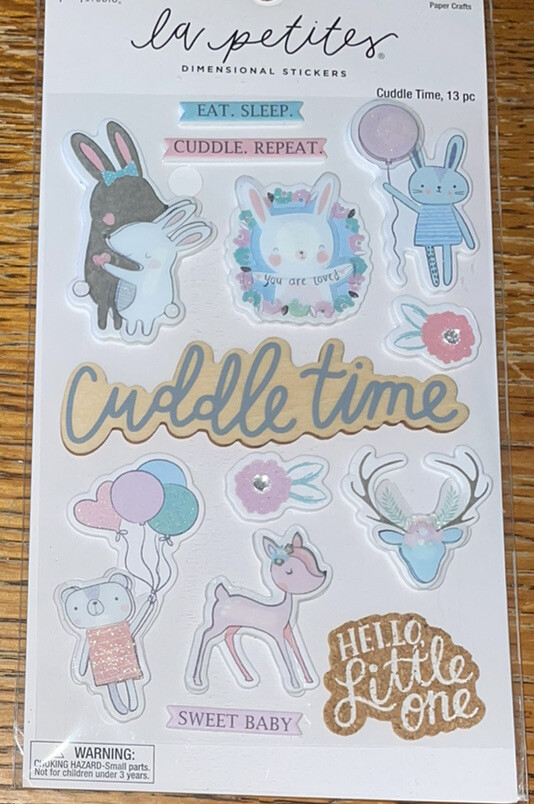 La Petites Sweet BABY Hello Little One Eat Sleep Cuddle Repeat Scrapbook Sticker