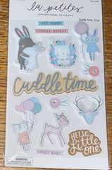 La Petites Sweet BABY Hello Little One Eat Sleep Cuddle Repeat Scrapbook Sticker