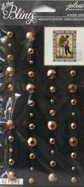Rose Gold Circle Bling Gems Jolee’s Stickers Crafts Scrapbook