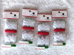 Martha Stewart Christmas Diecut Felt Ribbon White, Red and Green 4 Packs, RARE!