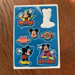 RARE Sheet Vintage Disney Mickey Mouse Puffy Stickers Mickey And Friends READ