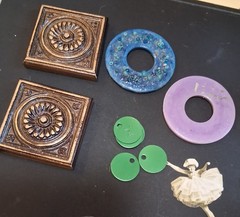 Huge lot of assemblage materials, create collage art, gift idea, mixed media