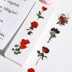 160 PCS(4 Pack) Vintage Rose Floral Stickers, Retro Natural Plants Decals, Water