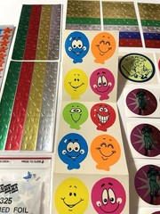 Vintage Sticker LOT – Foil Power Rangers, Stars & Christmas – 1980s 1990s