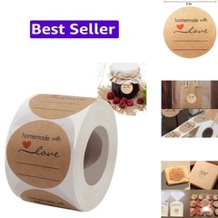 Jam and Jelly Jar Canning Labels for Mason Jars and More2″ Round 500/roll wit…