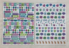 Groovy Girl POWER Goals Peace Love COFFEE Planner Calendar Stickers 300 Pieces