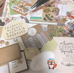 Fall Junk Journal & Planner Decor Kit Autumn Halloween Scrapbook Lot Ephemera