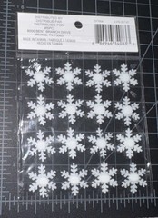Recollections Glitter Snowflake Embellishment Stickers Silver White Scrapbooking