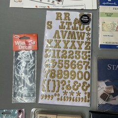 Scrapbooking Lot Book Stamps Paper Etc.