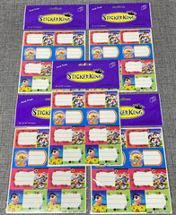 NOS Sticker King Vintage Rare Cool Gift Tag Stickers 5 Pack Lot New Old Stock