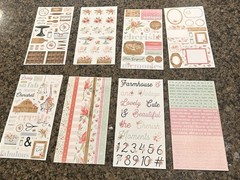Echo Park FARMHOUSE MARKET Sticker Book 16 Pages Icons Letters Words Phrases