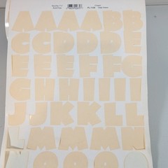 Vintage Deja Views Cream Numbers & Letters Sticker Roll Lot of 17 Sheets – READ