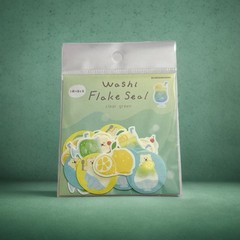 Furukawashiko Sticker Flakes – Melon Soda Kawaii Polar Bear Ramune Cafe Lemons