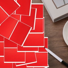 120 Sheet Red Label Stickers 3 x 2 Inch Rectangle Coding Labels for Office