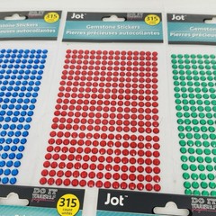 JOT Do It Yourself Projects Gemstone Stickers Multicolor Bling 315 ct/pkg x5