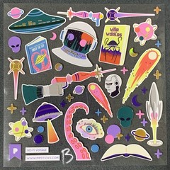 Pipsticks “One Page At A Time” (August 2023) Sticker Sheets (4x4in)