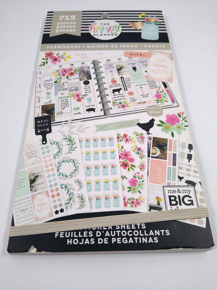The Happy Planner Farmhouse Sticker Book 715 Pcs Me & My Big Ideas Rustic Chic