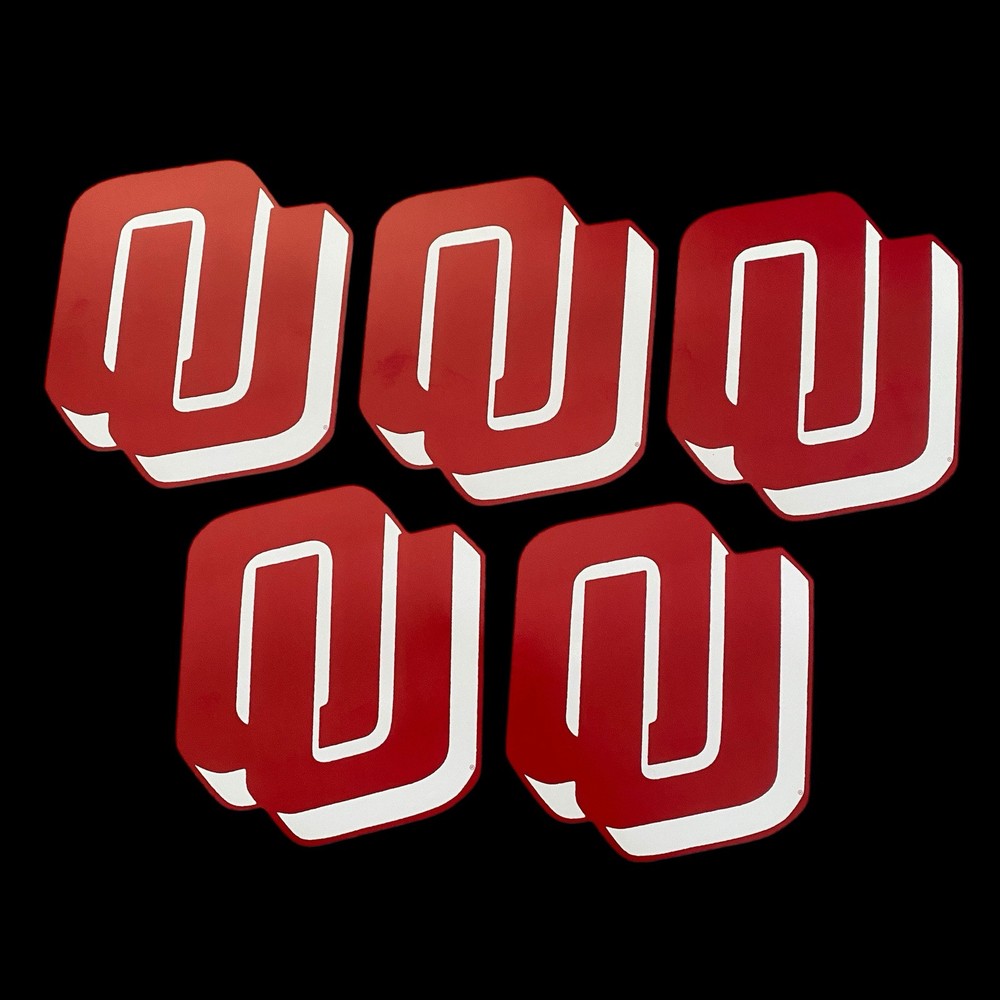 Lot of 5 Oklahoma University OU Sooners Die Cut Scrapbooking 8.5″x7″ Card Stock
