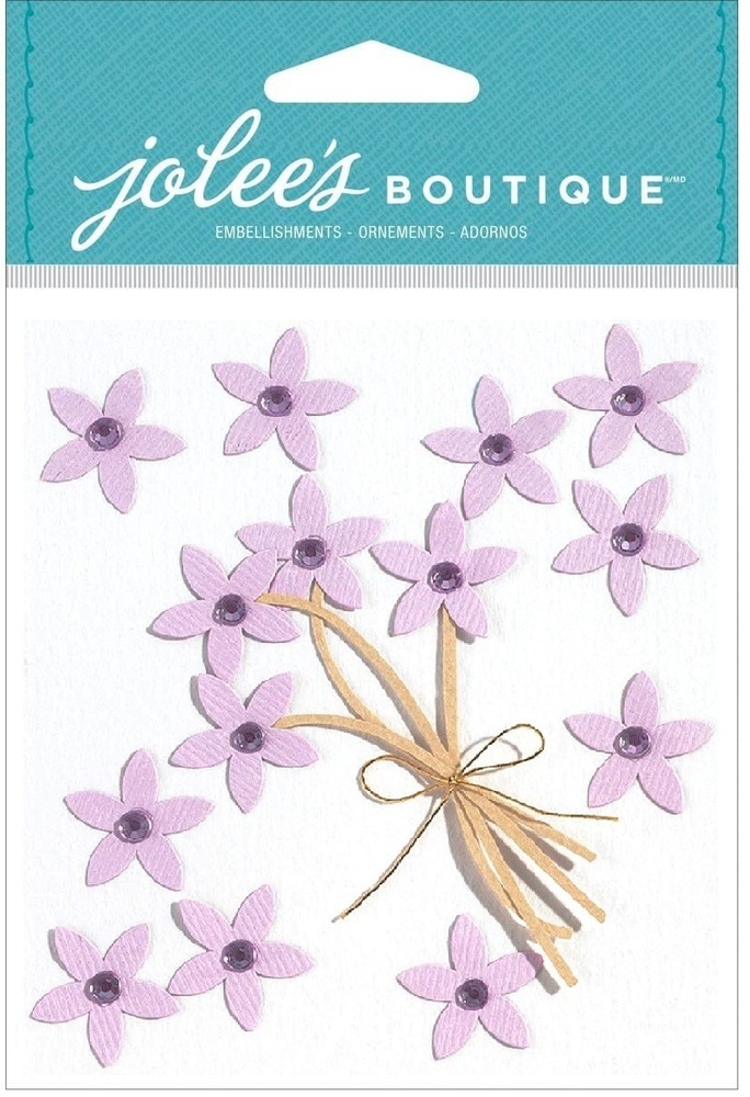 Volet Jeweled Flowers, 3D scrapbook sticker – Jolees SPJC015