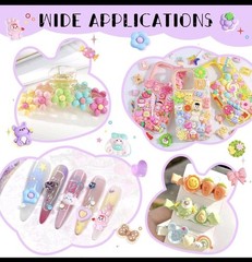 120Pcs Candy Slime Charms Assorted Cute Decoden Embellishments, Small,
