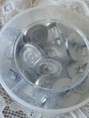 Stampin Up Neutrals Assortment 5/8″ Round Brads Brown Cream Silver White RETIRED