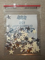 3 Packs Vintage Silver Star Foil Gummed Stickers (1/2″, 125 per pack, 375 total)
