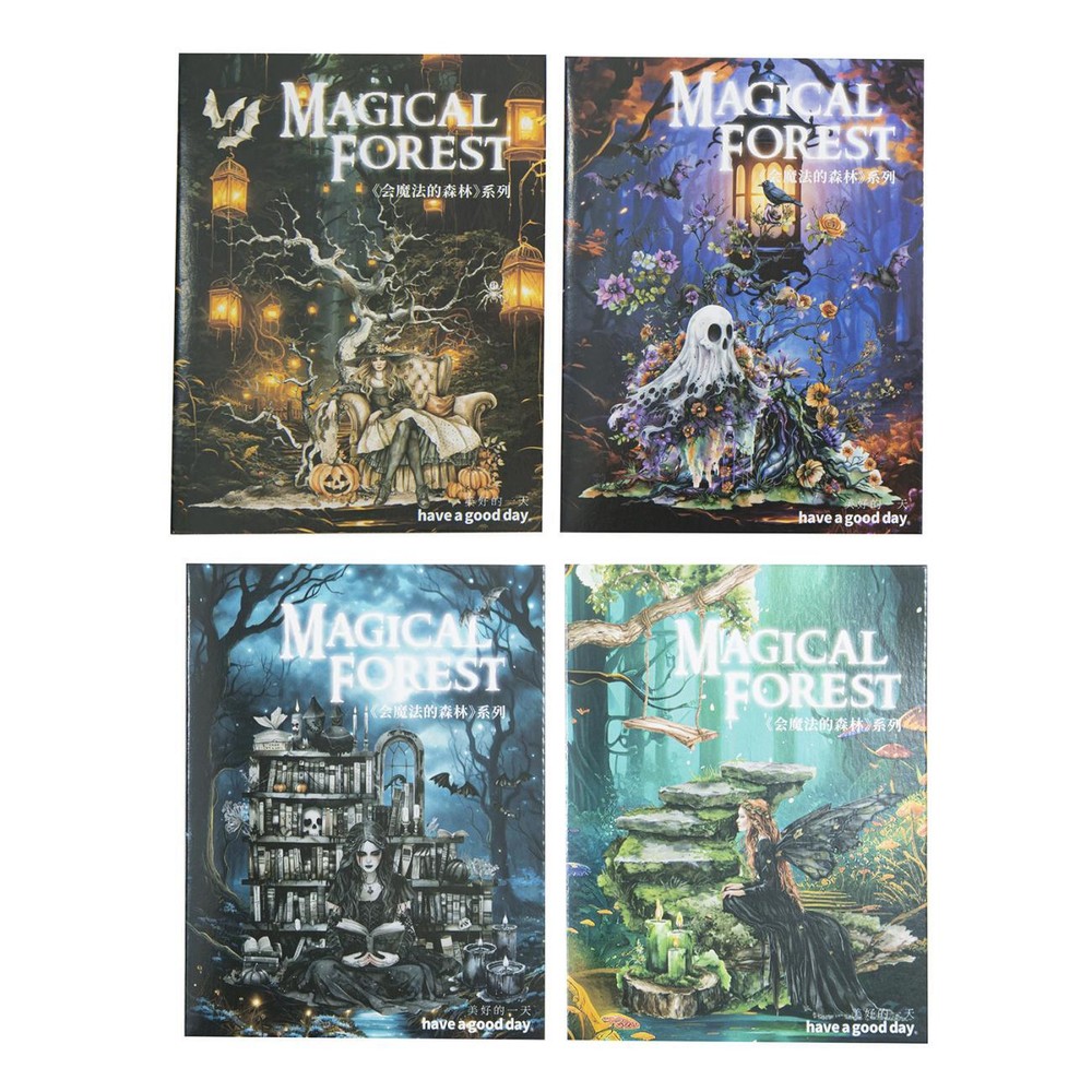 25Pcs Gothic Forest Stickers Halloween PET Sticker Bullet Journals Scrapbooking
