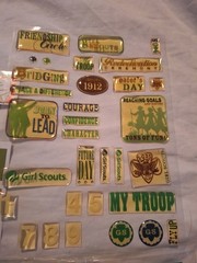 Lot of Girl Scout Scrapbook Stickers – Camping – Activity Kit