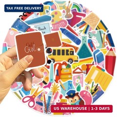 50 Pcs School Stickers Back to School Season Stickers Students Teacher Science D