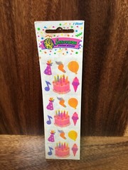 Vintage Sandylion Sticker Birthday Ice Cream Mother of Pearl