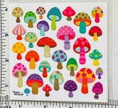 Violette Stickers Colorful Mushroom Party Crafts Planner Supply Scrapbook