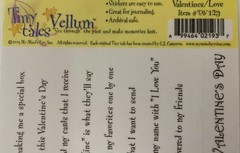 VALENTINES/LOVE Vellum Sticker(8pc)4.5″x 6″Tiny Tales•Love•Sweetheart•Kiss•lover