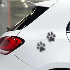 Paw Print Stickers Crystal Car Decoration Stickers Bling Rhinestone Paw Decals