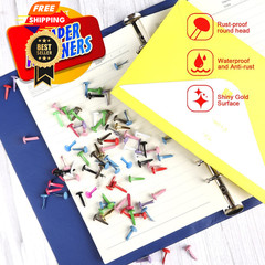 HNYYZL 500PCS Brads for Paper Crafts,Metal Brass with Multicolored