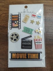 Park Lane Paperie 3D Dimensional Movie Night Stickers Scrapbook Embellishments