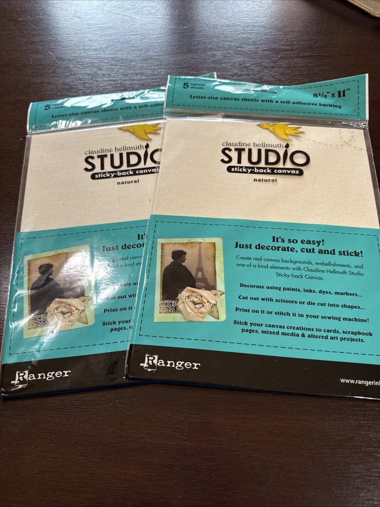 STUDIO Sticky Back Canvas-10 Sheets 8.5″ x 11″ & 5 NEW